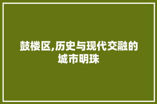 鼓楼区,历史与现代交融的城市明珠