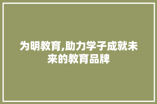 为明教育,助力学子成就未来的教育品牌 Ruby