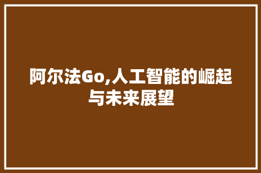 阿尔法Go,人工智能的崛起与未来展望