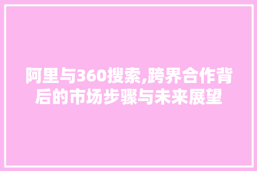 阿里与360搜索,跨界合作背后的市场步骤与未来展望