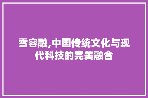 雪容融,中国传统文化与现代科技的完美融合