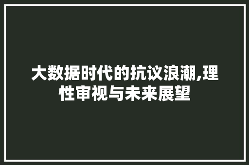 大数据时代的抗议浪潮,理性审视与未来展望 Bootstrap