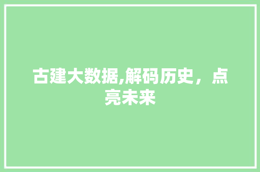 古建大数据,解码历史，点亮未来 Webpack