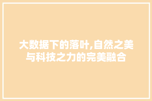 大数据下的落叶,自然之美与科技之力的完美融合