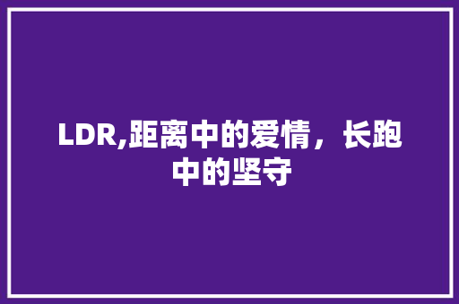 LDR,距离中的爱情，长跑中的坚守