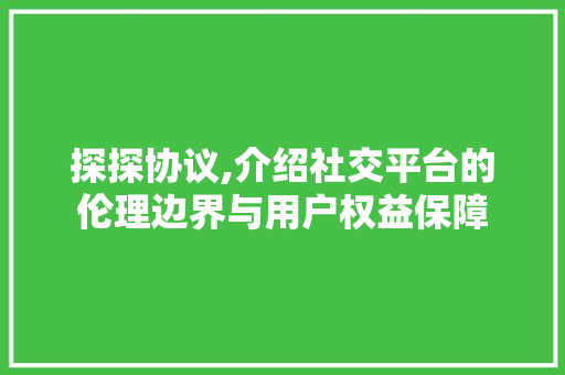 探探协议,介绍社交平台的伦理边界与用户权益保障 HTML