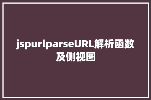 jspurlparseURL解析函数及侧视图