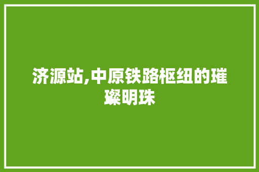 济源站,中原铁路枢纽的璀璨明珠 Webpack