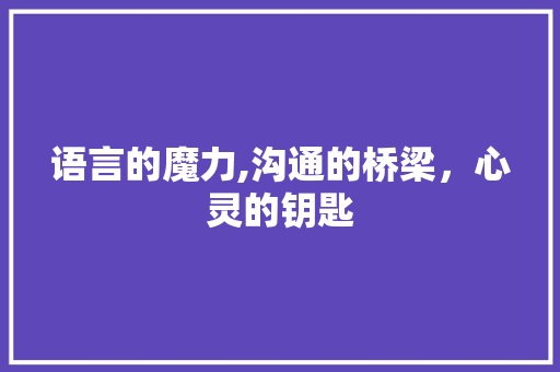 语言的魔力,沟通的桥梁，心灵的钥匙 NoSQL