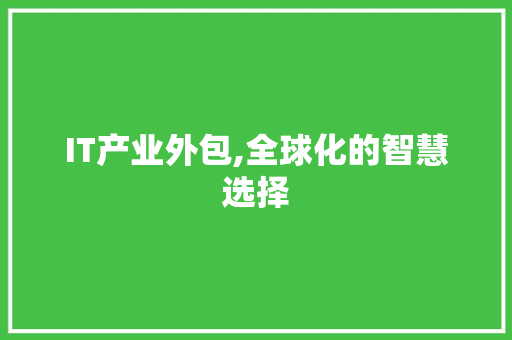 IT产业外包,全球化的智慧选择 CSS