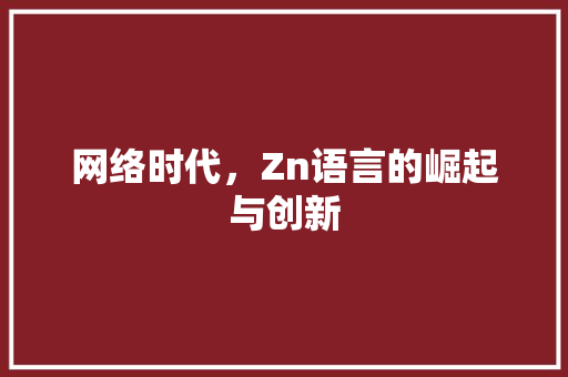 网络时代，Zn语言的崛起与创新