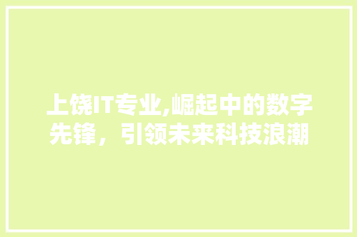 上饶IT专业,崛起中的数字先锋，引领未来科技浪潮 GraphQL