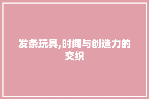 发条玩具,时间与创造力的交织