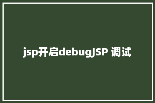 jsp开启debugJSP 调试 Webpack