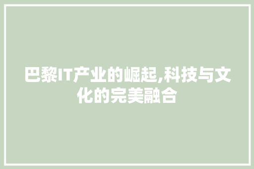 巴黎IT产业的崛起,科技与文化的完美融合 CSS