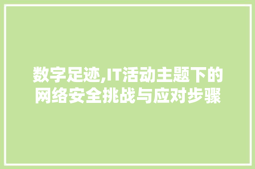 数字足迹,IT活动主题下的网络安全挑战与应对步骤