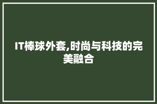 IT棒球外套,时尚与科技的完美融合