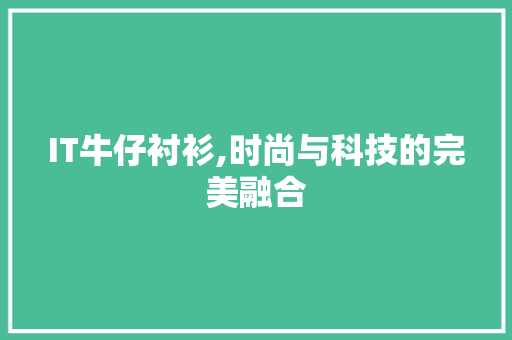 IT牛仔衬衫,时尚与科技的完美融合